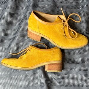 Clarks Yellow Suede Women's Loafers